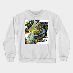 wetland city in risk management ecopop collage photograph art Crewneck Sweatshirt